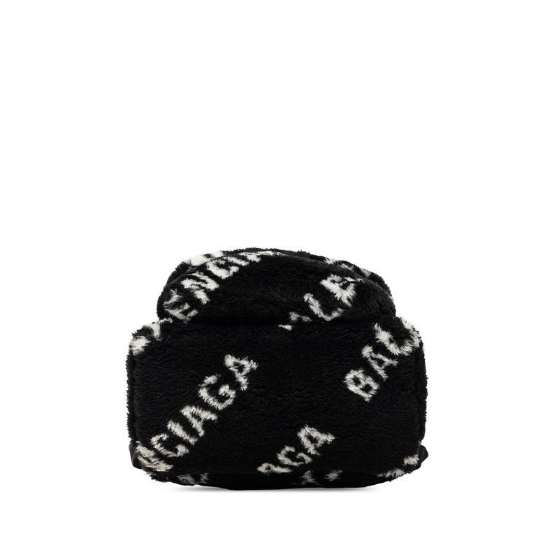Balenciaga Everyday Backpack Black White Faux Fur Leather — view 3