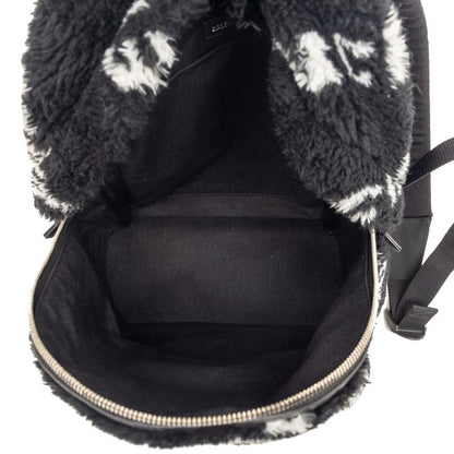 Balenciaga Everyday Backpack Black White Faux Fur Leather — view 4