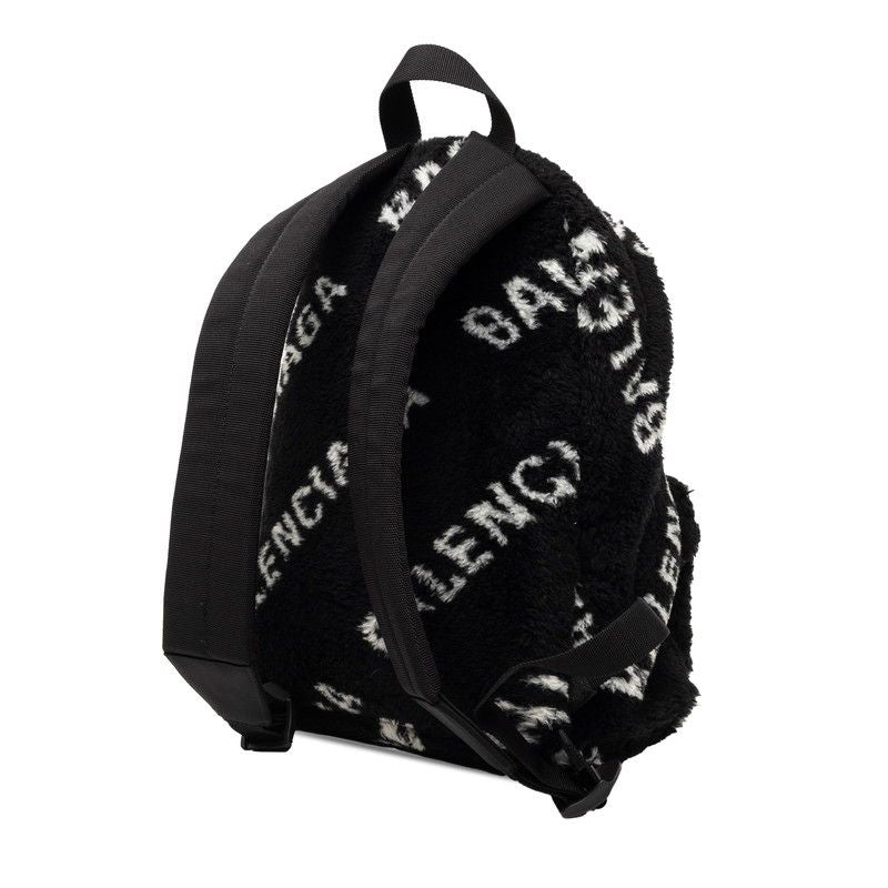 Balenciaga Everyday Backpack Black White Faux Fur Leather — view 2