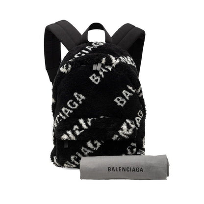 Balenciaga Everyday Backpack Black White Faux Fur Leather — view 7