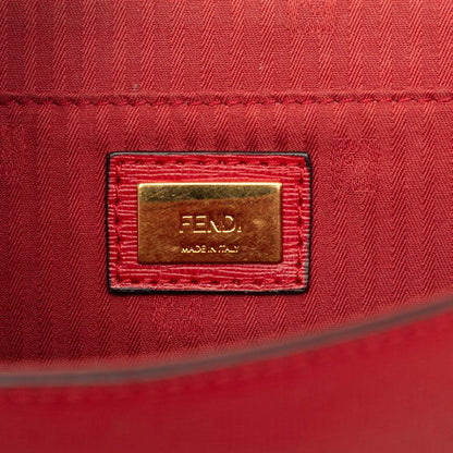 Fendi Demi Joule Piccola 2-Way Shoulder Bag Red Leather — view 6