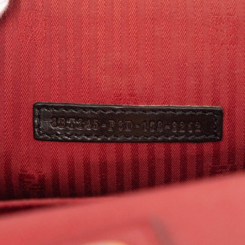 Fendi Demi Joule Piccola 2-Way Shoulder Bag Red Leather — view 7