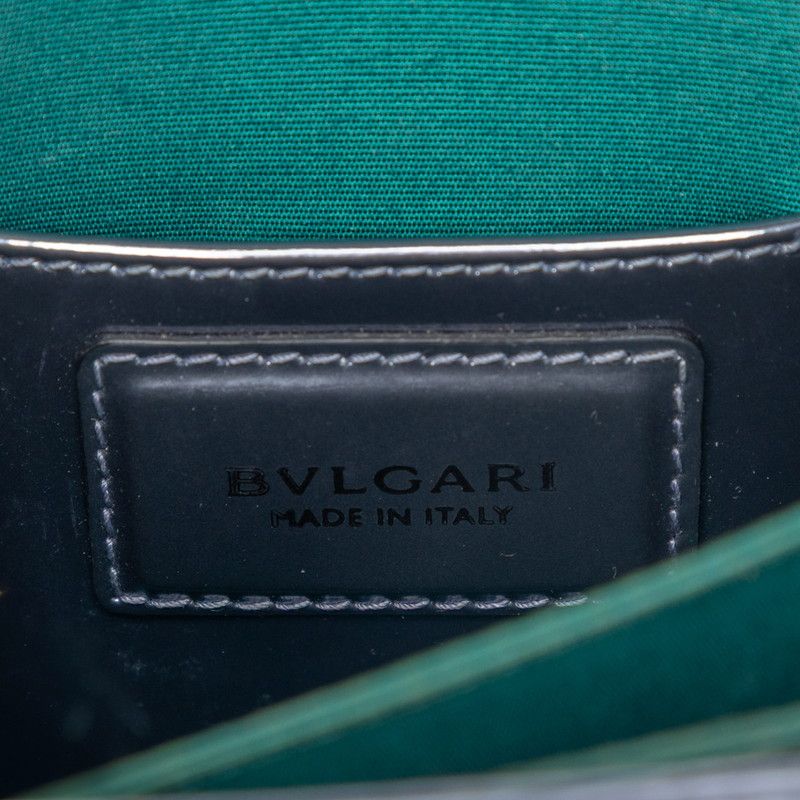 Bvlgari Serpenti Forever Top Handle Chain Shoulder Bag 2-Way Silver Patent — view 5