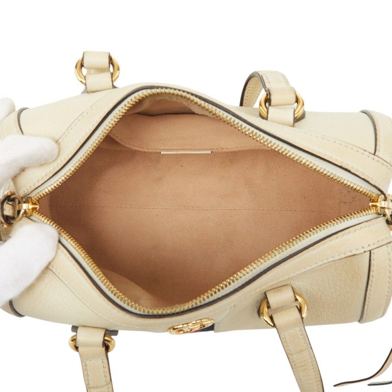 Gucci Ophidia Mini Boston Bag 2-Way Beige Leather — view 8