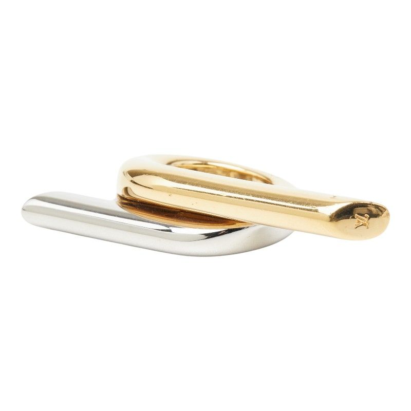 Louis Vuitton Ring M Gold Silver Plated Metal — view 5
