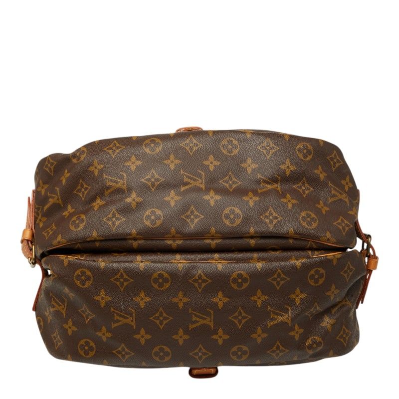 Louis Vuitton Monogram Saumur 35 Crossbody Shoulder Bag Brown Leather — view 3