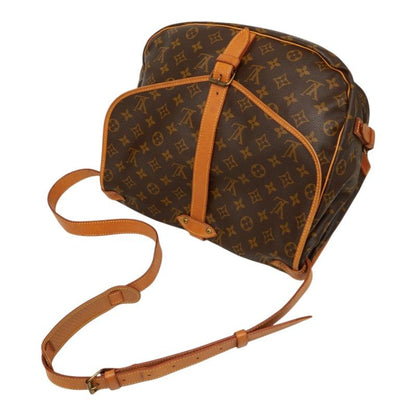 Louis Vuitton Monogram Saumur 35 Crossbody Shoulder Bag Brown Leather — view 4