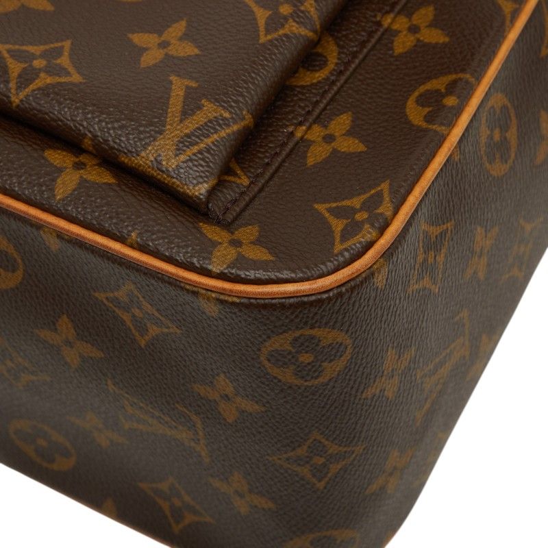Louis Vuitton Monogram Exantrie Cite Handbag Brown Leather — view 4