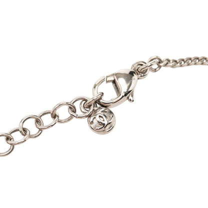 Chanel CC Logo Chain Pendant Silver Metal Rhinestone — view 4