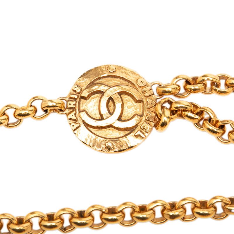 Chanel CC Logo Vintage Chain Belt Gold Plated — view 2