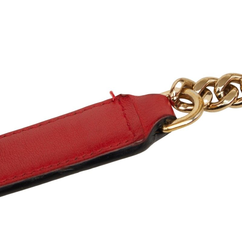 Loewe Avenue Repeat Anagram Chain Shoulder Bag Red Leather — view 8