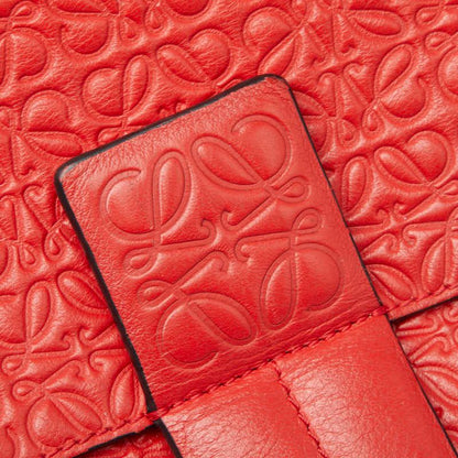 Loewe Avenue Repeat Anagram Chain Shoulder Bag Red Leather — view 9