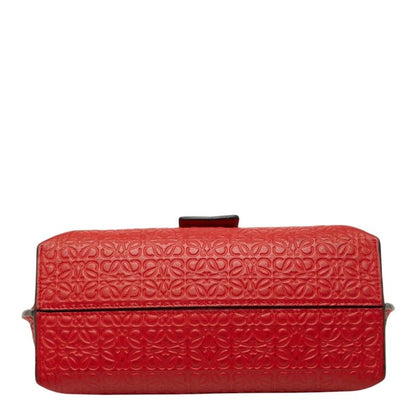 Loewe Avenue Repeat Anagram Chain Shoulder Bag Red Leather — view 3