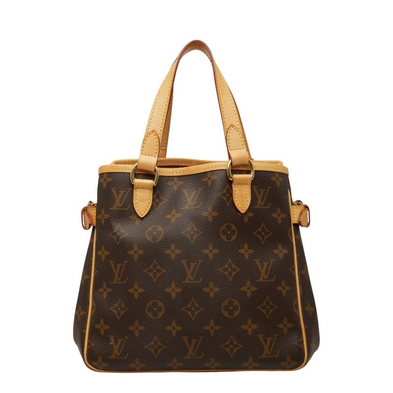Louis Vuitton Monogram Batignolles Tote Brown Leather