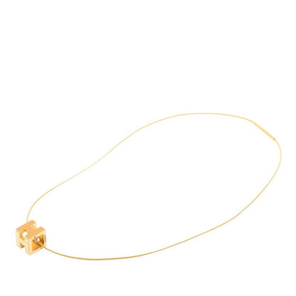 Hermes Cage de Ash Cube Pendant Gold Orange Plated — view 3