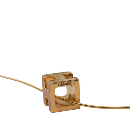 Hermes Cage de Ash Cube Pendant Gold Orange Plated — view 5