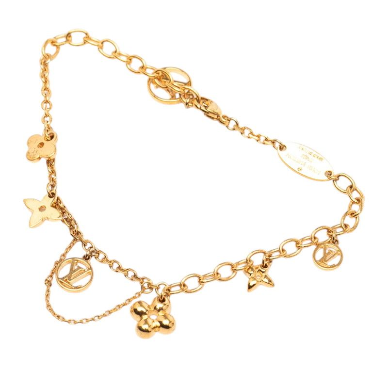 Louis Vuitton Bracelet Blue Ming Chain Gold Plated