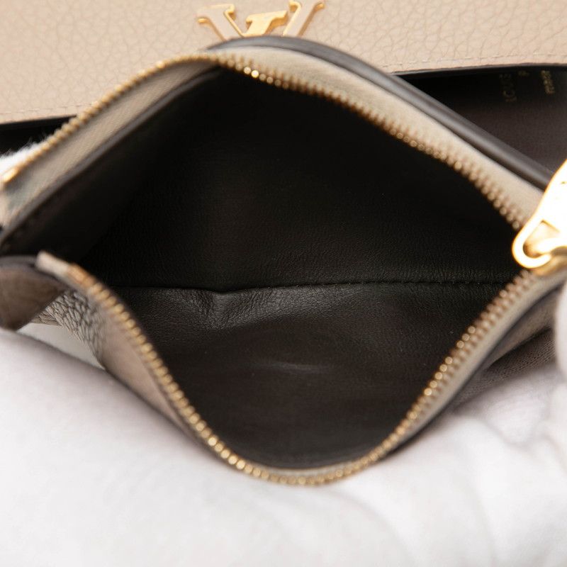 Louis Vuitton Portefeuille Capucines Compact Trifold Wallet Gale Beige Taurillon — view 6
