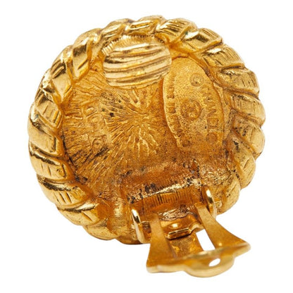 Chanel CC Logo Earrings Gold Plated — view 4