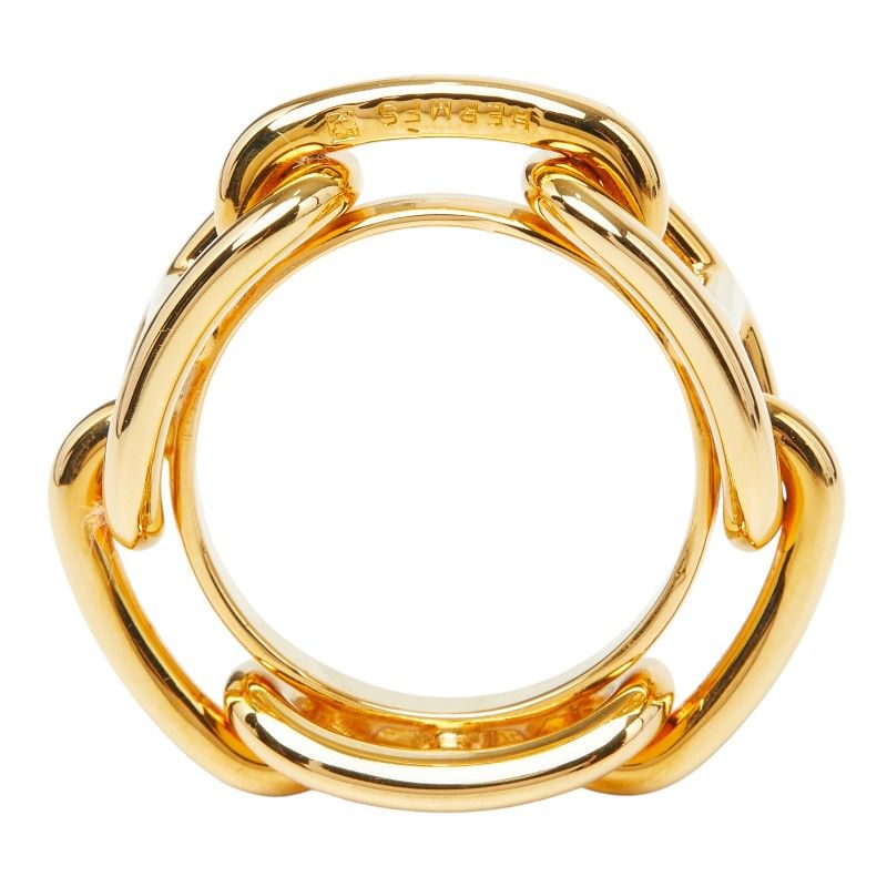 Hermes Chaine D'ancre Scarf Ring Gold Plated — view 5