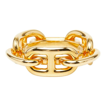 Hermes Chaine D'ancre Scarf Ring Gold Plated — view 2