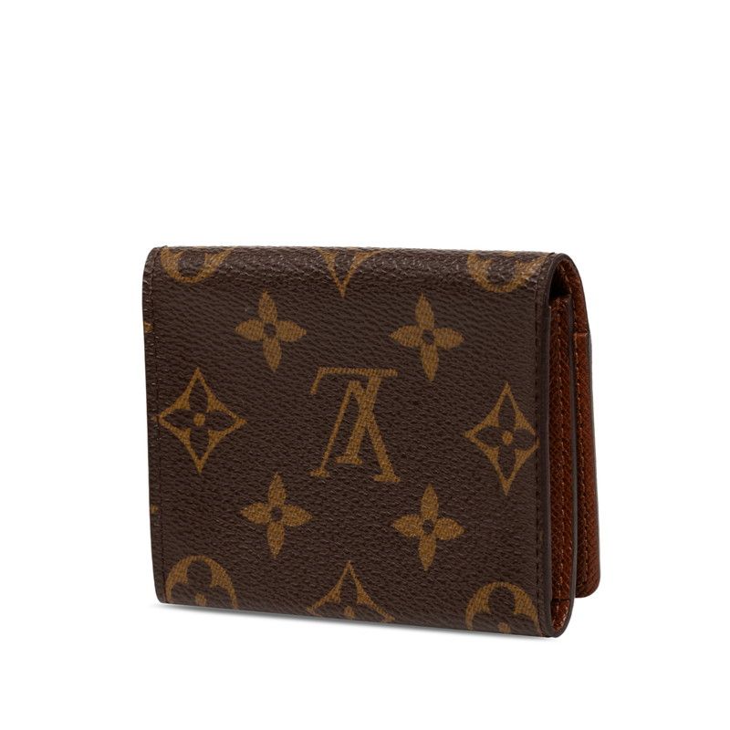 Louis Vuitton Monogram Envelope Carte de Visite Card Case Brown Leather — view 2