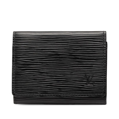 Louis Vuitton Epi Envelope Carte de Visite Card Case Noir Black Leather