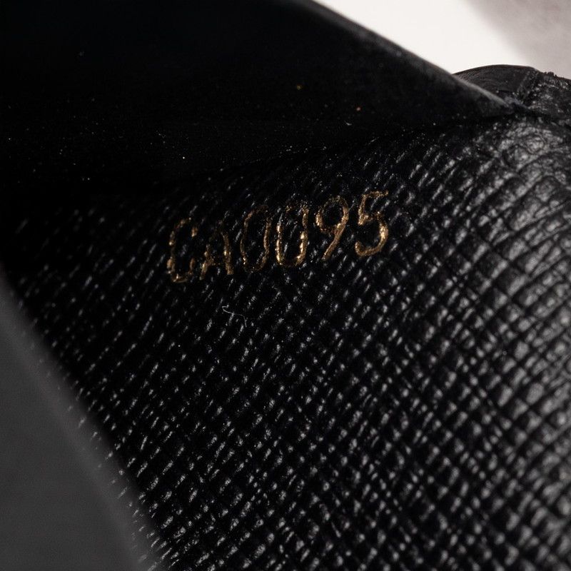 Louis Vuitton Epi Envelope Carte de Visite Card Case Noir Black Leather — view 7