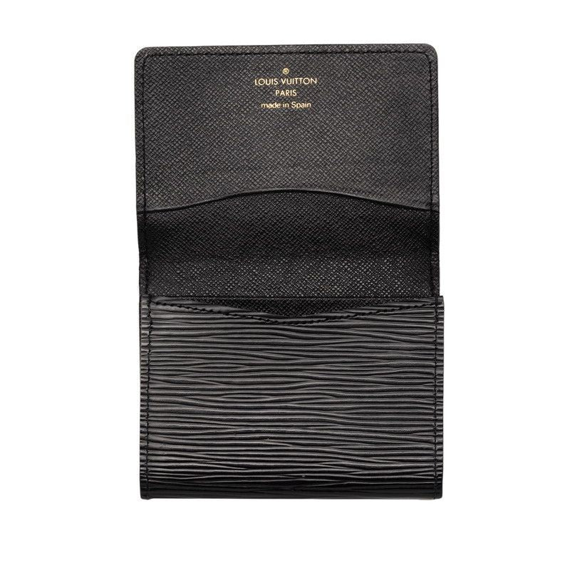 Louis Vuitton Epi Envelope Carte de Visite Card Case Noir Black Leather — view 4