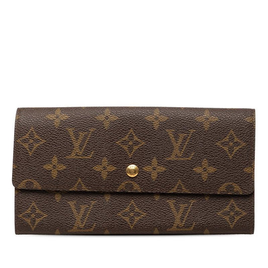 Louis Vuitton Monogram Pochette Porte Monet Cles Wallet Brown
