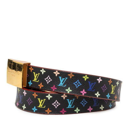 Louis Vuitton Monogram Multicolor Ceinture Carre 80 32 Black Leather 1- Belt — view 2