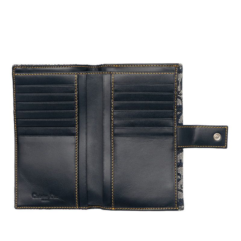 Dior Trotter Wallet Navy White Canvas Leather — view 4