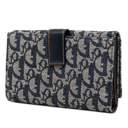 Dior Trotter Wallet Navy White Canvas Leather — view 2