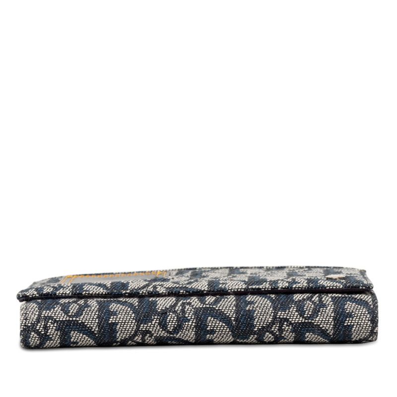 Dior Trotter Wallet Navy White Canvas Leather — view 3