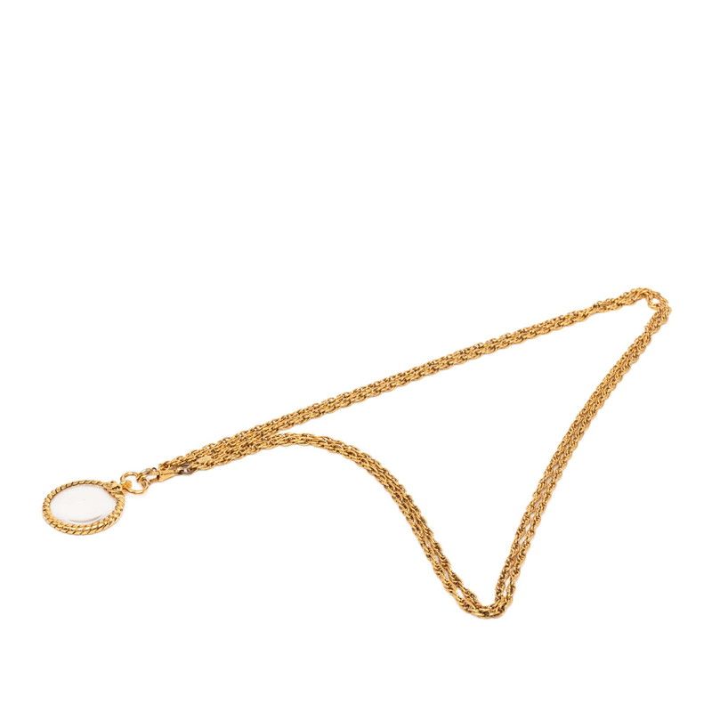 Chanel Vintage Loupe Necklace Double Strand Gold Plated — view 4
