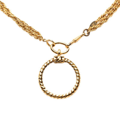 Chanel Vintage Loupe Necklace Double Strand Gold Plated — view 2