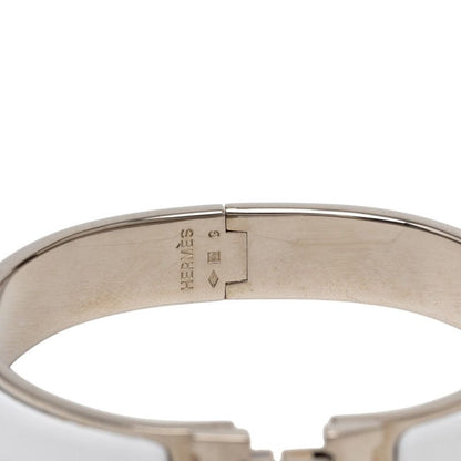 Hermes Click PM Bracelet Silver White Metal Enamel — view 5