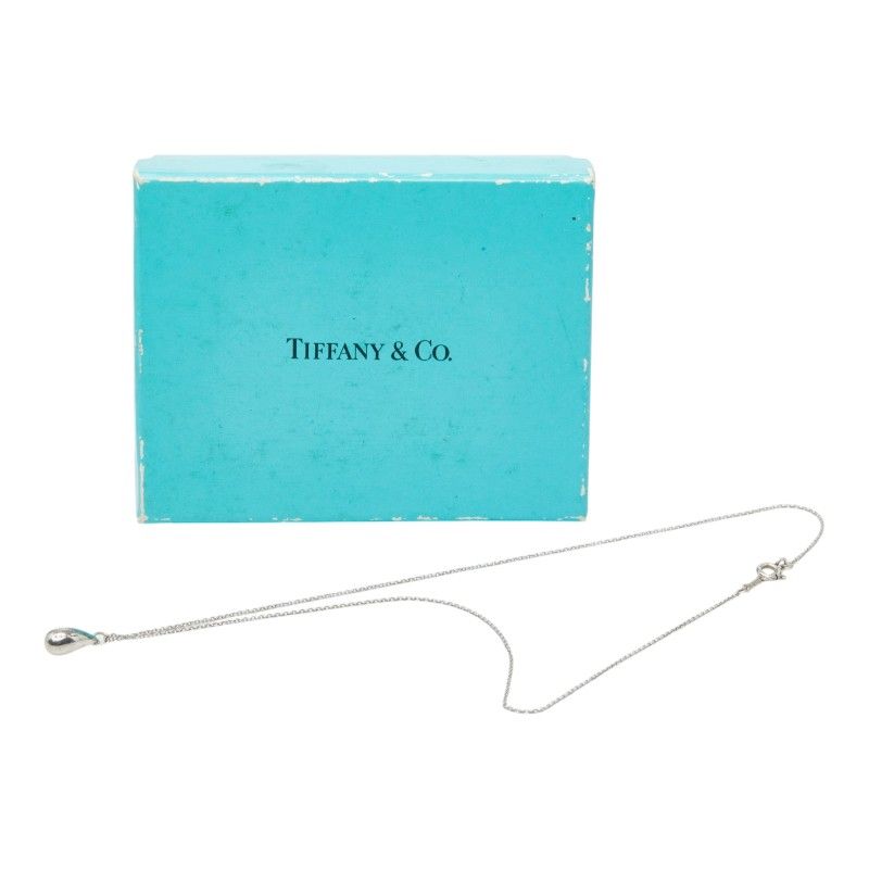 Tiffany & Co Elsa Peretti Teardrop Necklace Silver — view 8