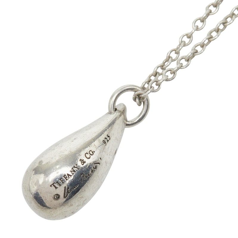 Tiffany & Co Elsa Peretti Teardrop Necklace Silver