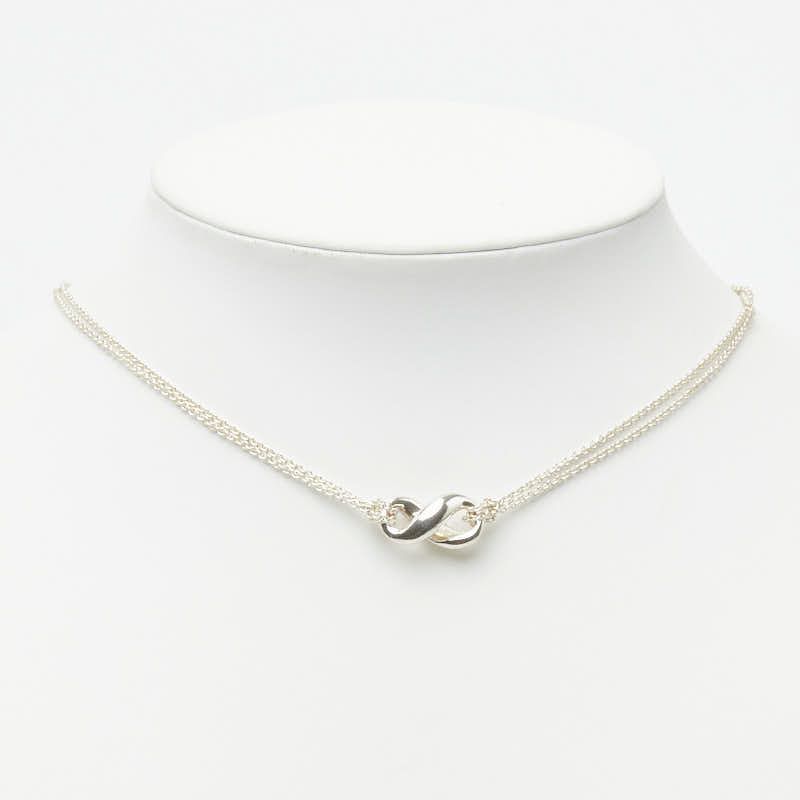 Tiffany & Co Infinity Double Chain Necklace Silver — view 6