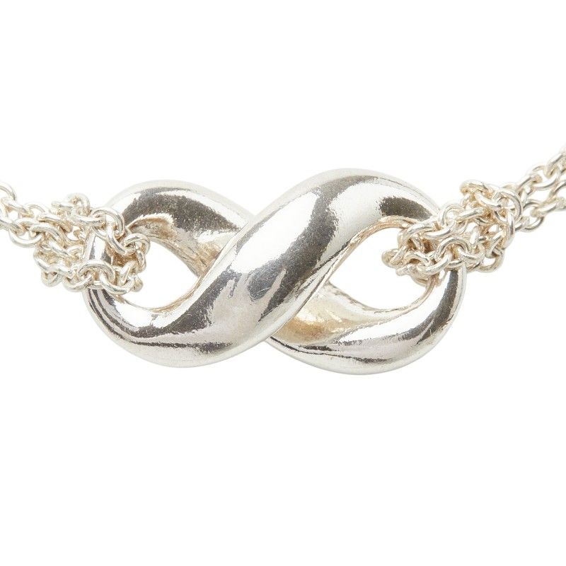 Tiffany & Co Infinity Double Chain Necklace Silver — view 2