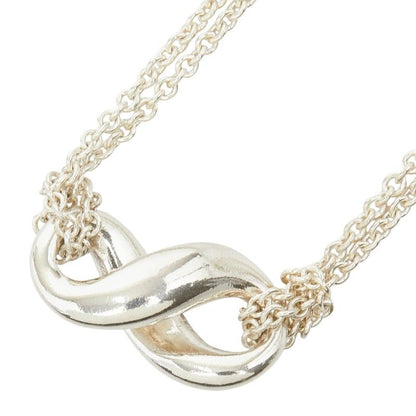 Tiffany & Co Infinity Double Chain Necklace Silver