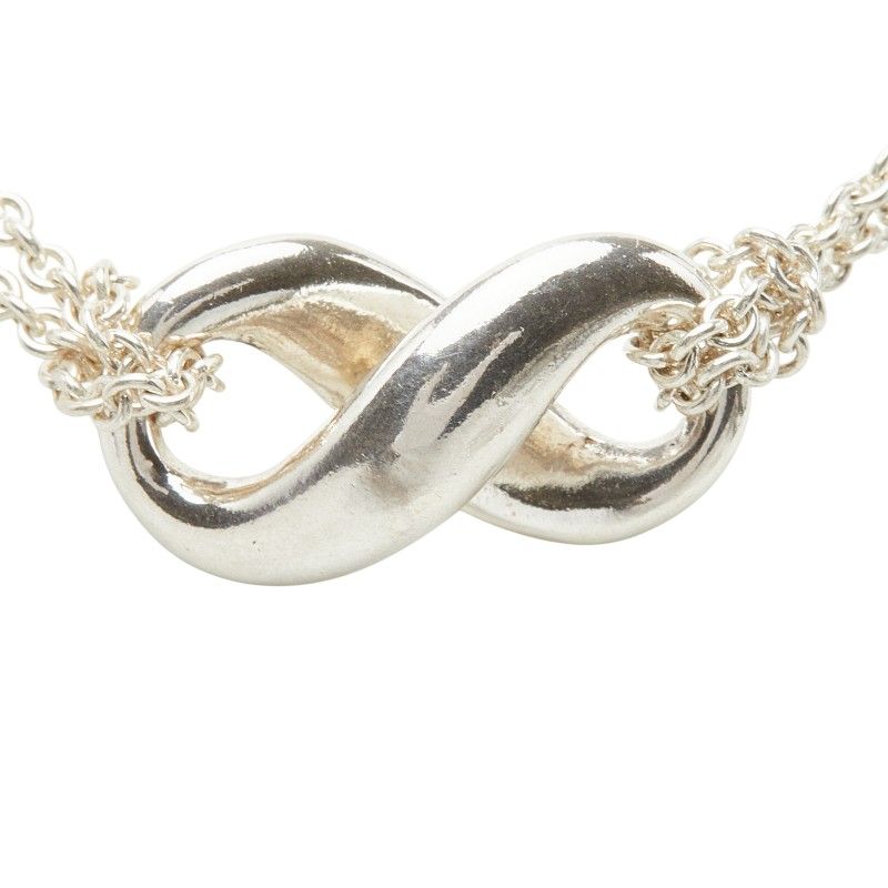 Tiffany & Co Infinity Double Chain Necklace Silver — view 3