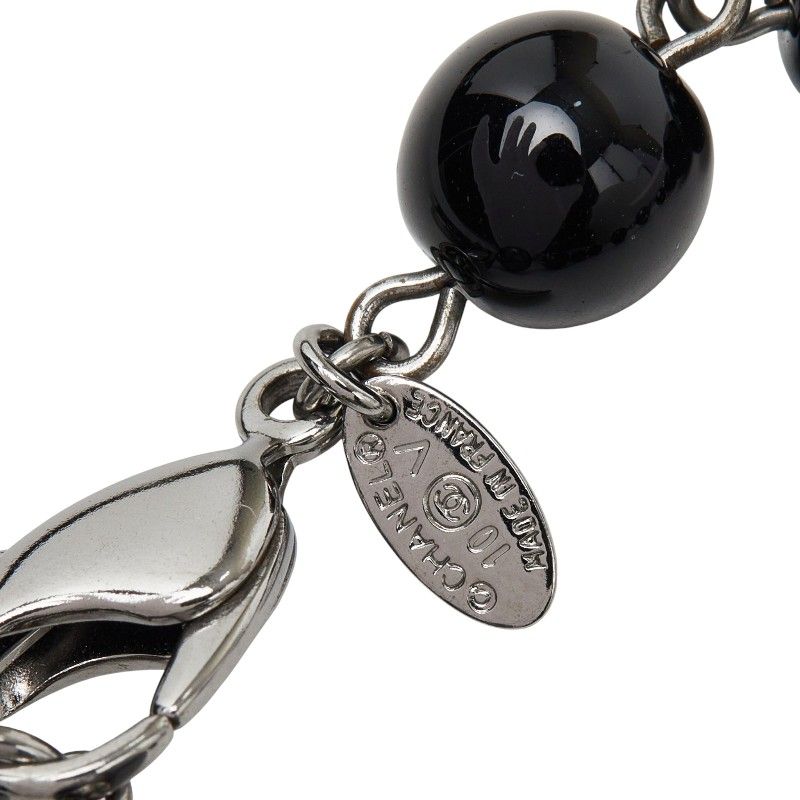 Chanel CC Logo Bracelet Silver — view 4