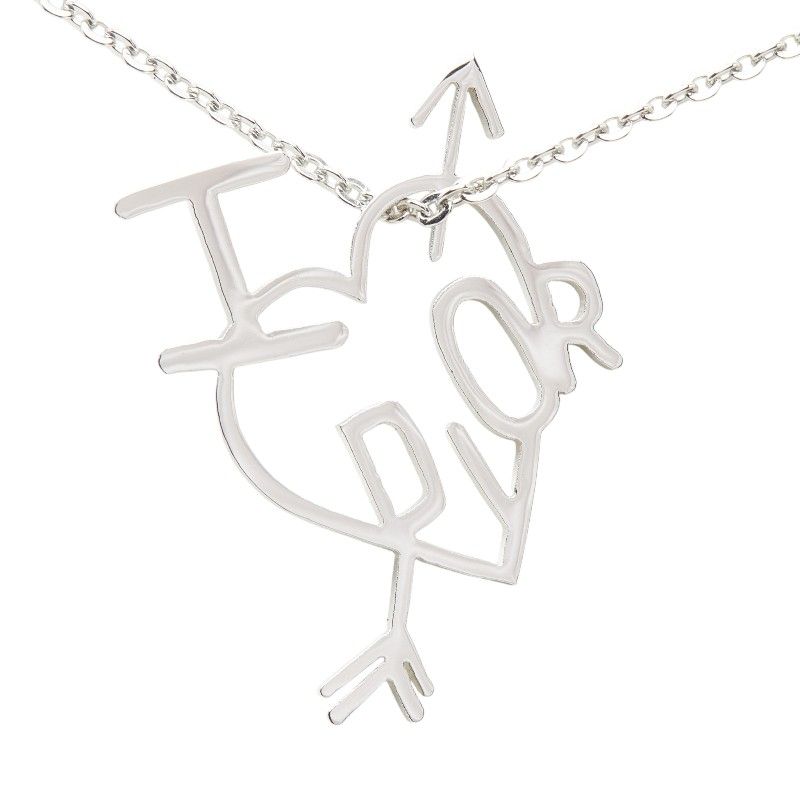 Dior I Love Pendant Silver Metal — view 2