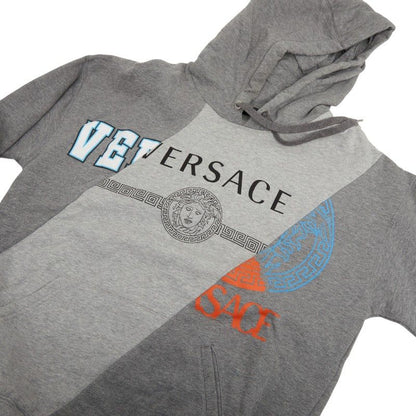 Versace Medusa Logo S Gray Multicolor Cotton Hoodie — view 3