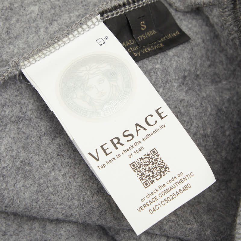 Versace Medusa Logo S Gray Multicolor Cotton Hoodie — view 7