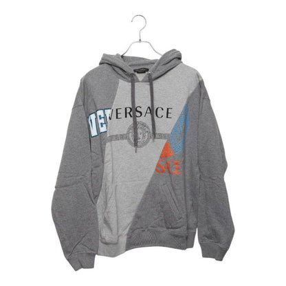 Versace Medusa Logo S Gray Multicolor Cotton Hoodie