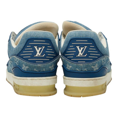 Louis Vuitton LV Trainer Line Sneakers 6.5 Indigo Blue Denim — view 2