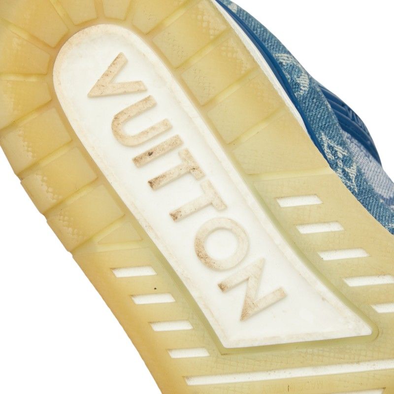 Louis Vuitton LV Trainer Line Sneakers 6.5 Indigo Blue Denim — view 7